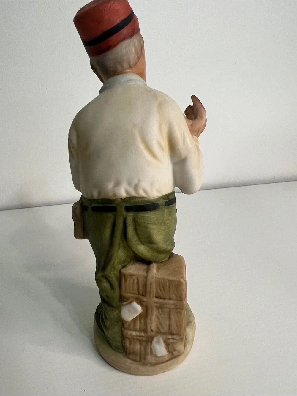 Vintage Ceramic Male Figurine Holding Keys (Unbranded)